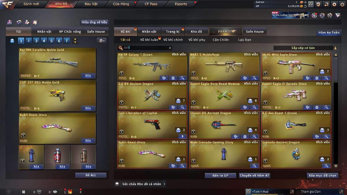 shop acc cf uy tin gia re